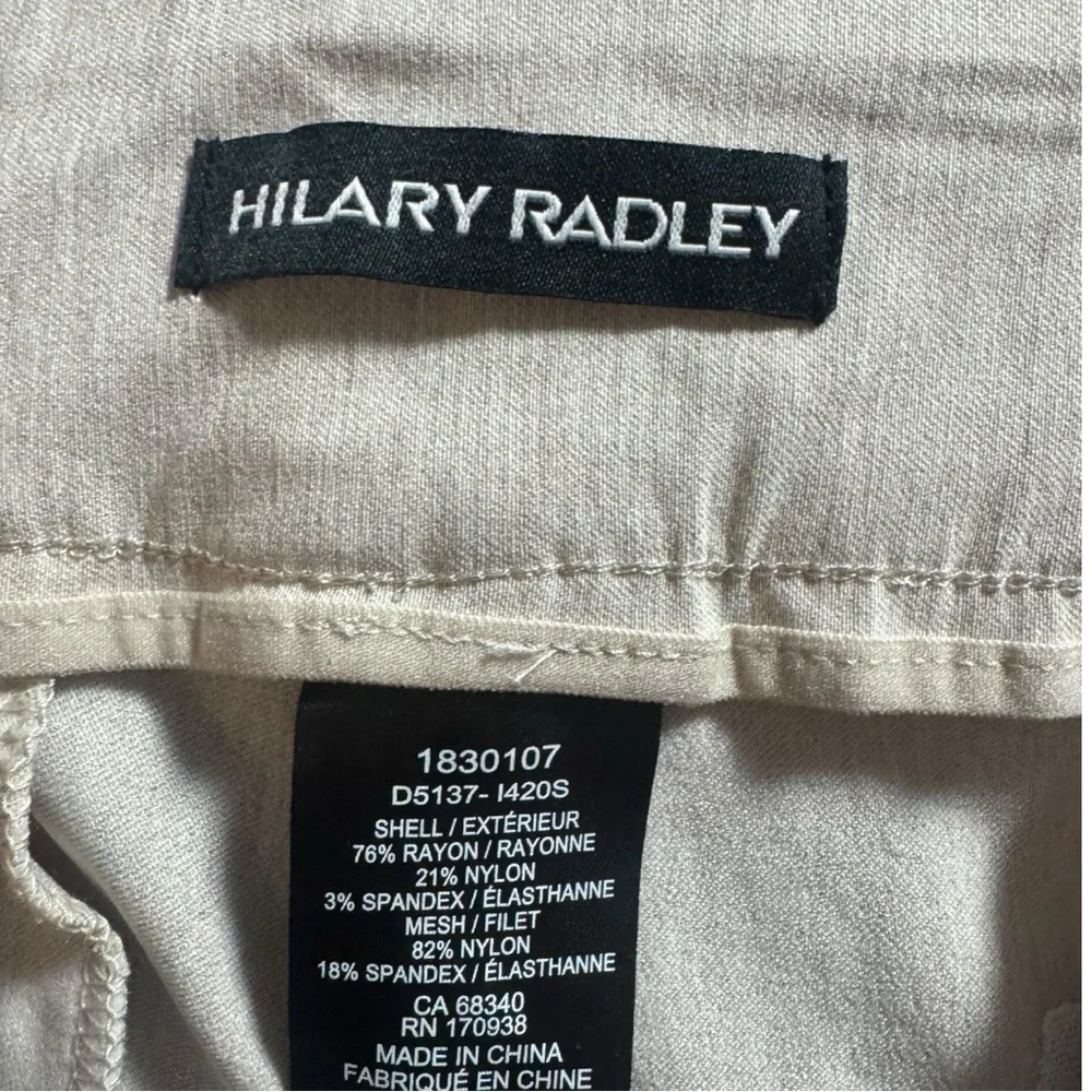 Hilary Radley Wonen’s Pull On Capris Stretch Tummy Control Beige Size 18 Tan - Picture 5 of 6